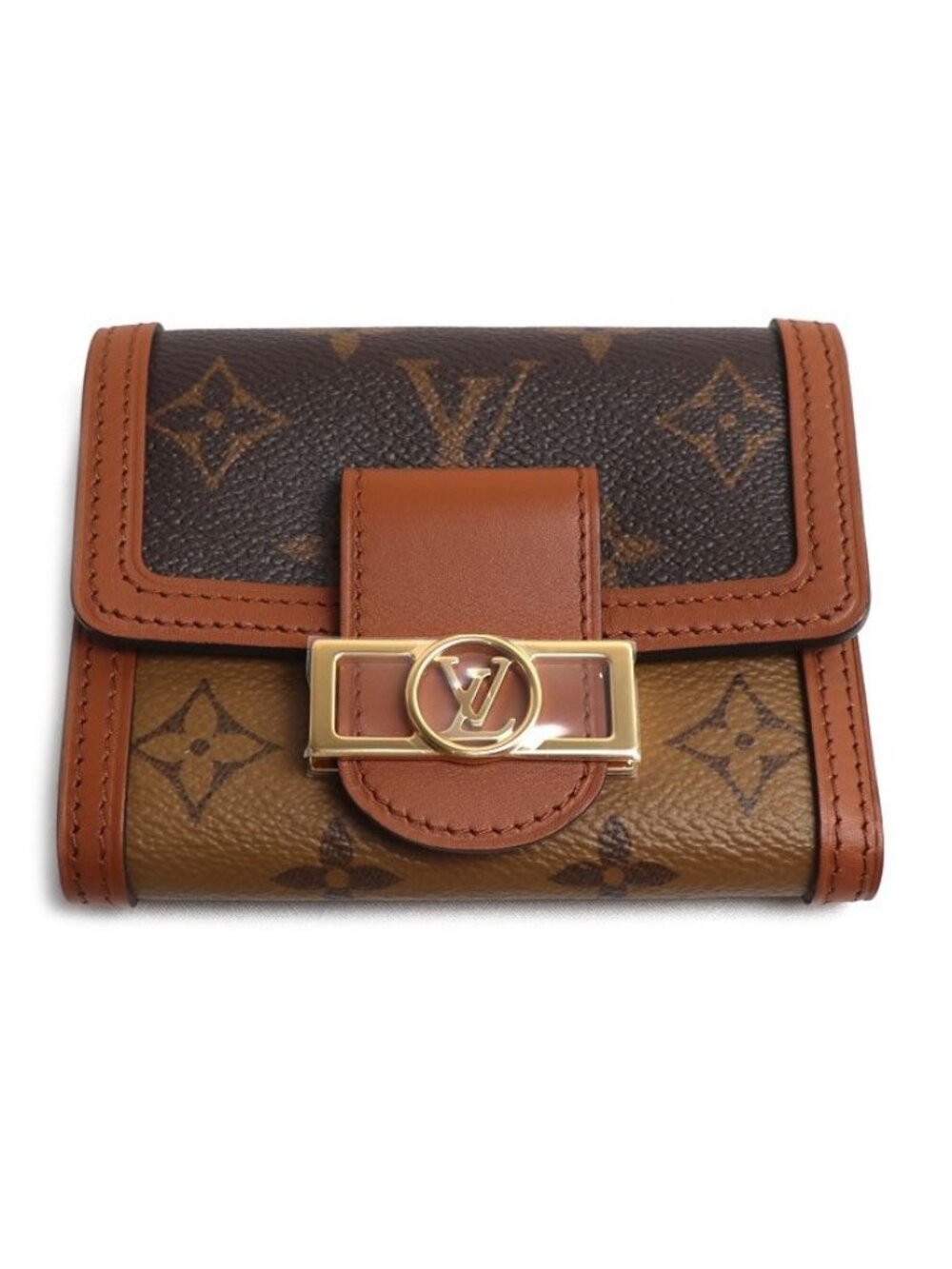 Louis Vuitton Portefeuille Dauphine Compact Trifold Wallet Monogram Reverse